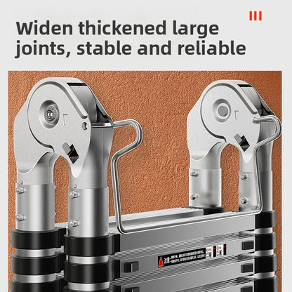 Stainless steel telescopic ladder thickened straight ladder folding herringbone ladder portable household ladder