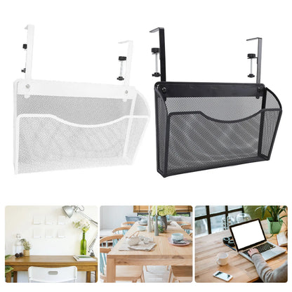 Desk Side Storage Organizer Hanging Desk Organizer Adjustable Carbon Steel and PP Desk Side Storage Organizer for Office