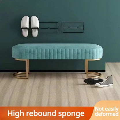 Nordic Fabric Ottomans Long Sofa Bench Luxury Home Creative Doorway Corridor Shoe Changing Stool Fitting Room Chair