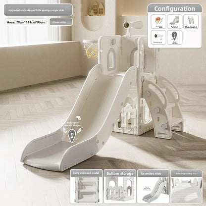 Kids Slide Indoor Home Playset Toddler Ages 1 3 Dual Slide Swing Multifunction Compact Resbaladillas Y Columpios Infantil
