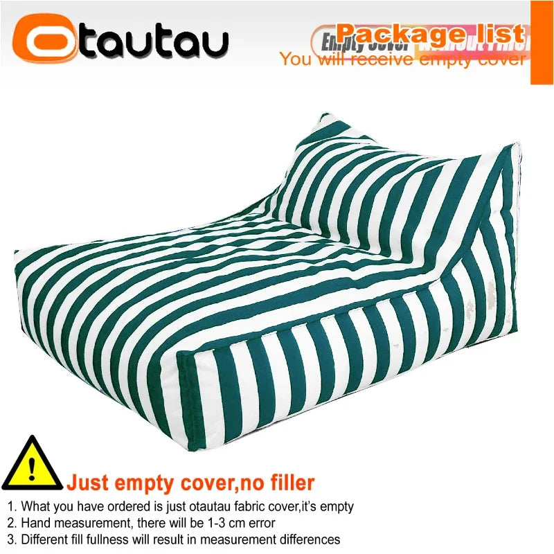 OTAUTAU Outdoor Waterproof Oxford Bean Bag Cover Floats Lounger SF343【No Filler Inside! You Need To Buy Filler By Yourself !】