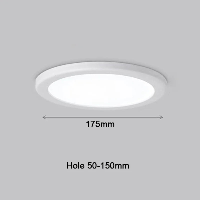 LED Panel Lights Ultra thin Ceiling Downlight 50mm to 200mm Cut Hole Adjustable Panel Light AC85-265V Indoor Lighting Lamp