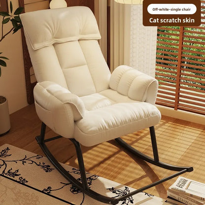 Lazy rocking chair Home retro balcony Leisure folding reclining chair Sofa chair Bedroom Single person can sit and lie down