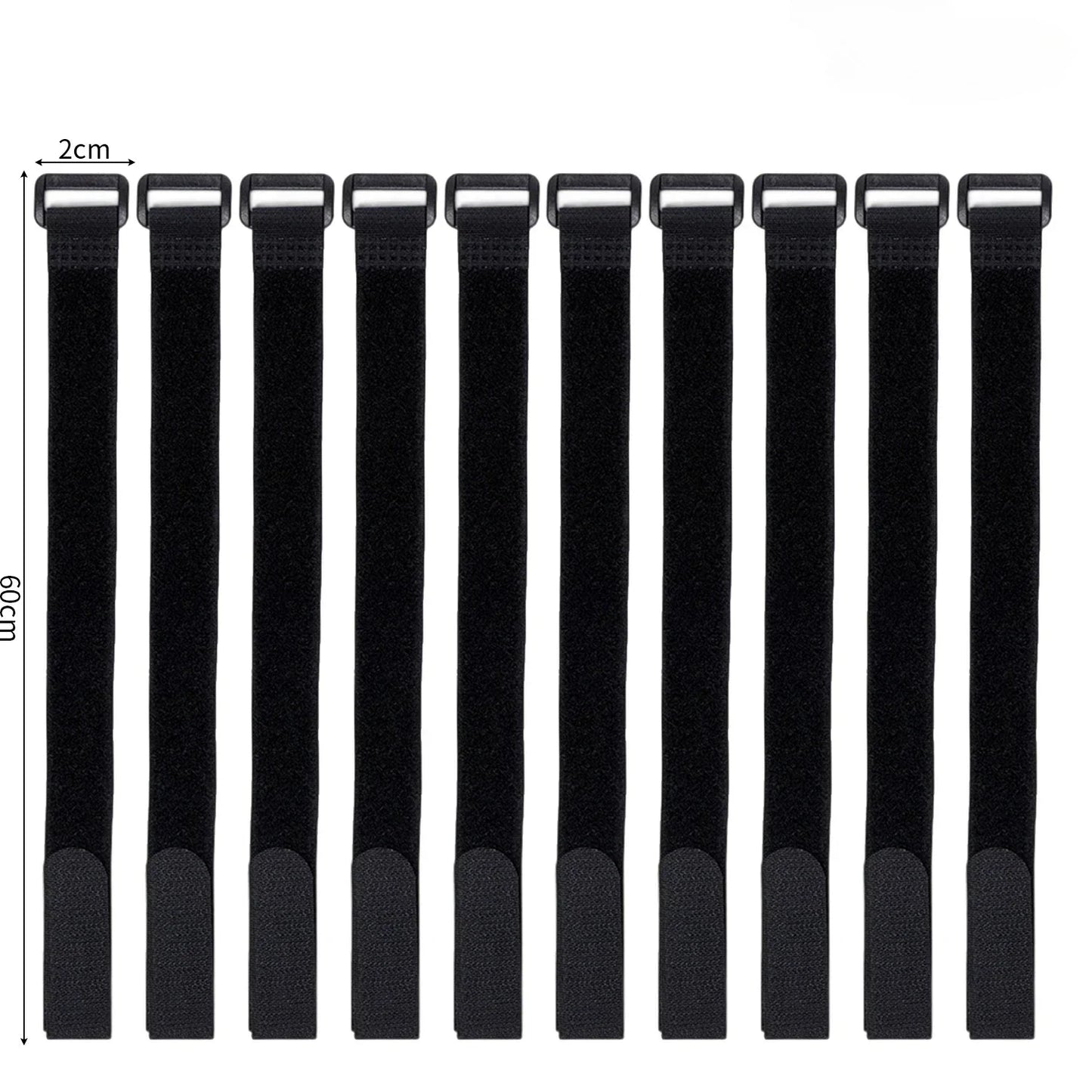 Reusable Hook & Loop Cable Ties - Adjustable Nylon Wire Fastener Straps for Securing Cord Management, Organizer DIY Cinch Straps