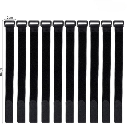 Reusable Hook & Loop Cable Ties - Adjustable Nylon Wire Fastener Straps for Securing Cord Management, Organizer DIY Cinch Straps
