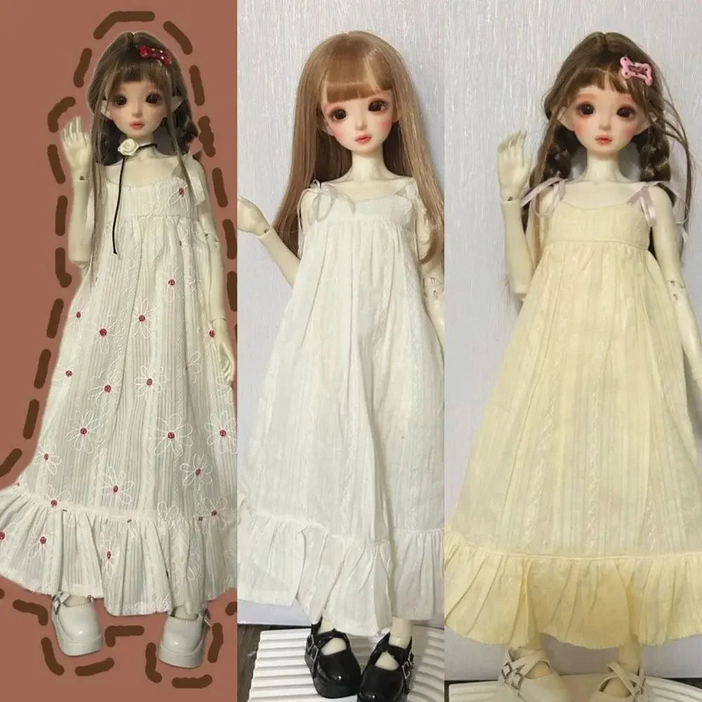 Handmake Doll Dresses Pajamas Mini Fashion Doll Princess Long Skirt DIY Accessories for 1/3 1/4 1/6 BJD 30/45/60cm Dolls