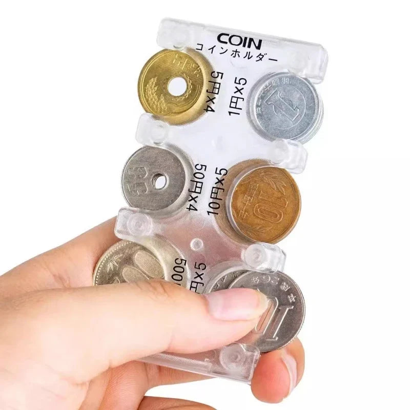 Japanese Coin Storage Box Change Storage Bag Japanese Yen Coin Clip Travel Good Stuff Coin Rack Storage Bag Coin Box Home Garden