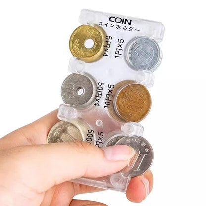 Japanese Coin Storage Box Change Storage Bag Japanese Yen Coin Clip Travel Good Stuff Coin Rack Storage Bag Coin Box Home Garden