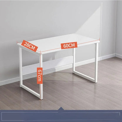 Walnut Rectangular Folding Computer Desk Portable Space Saving Office Study Classroom Training Home Use Household Furniture