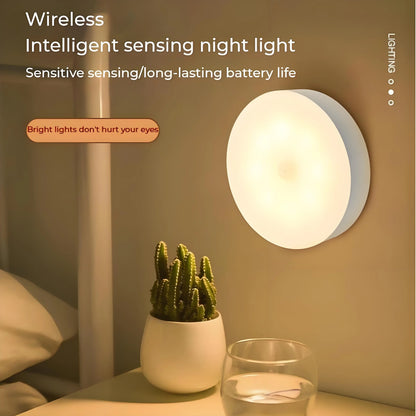 5pcs Wireless LED Night Light Motion Sensor Lamp USB NightLights for Bedroom Kitchen Stair Hallway Wardrobe Lighting Cupboard