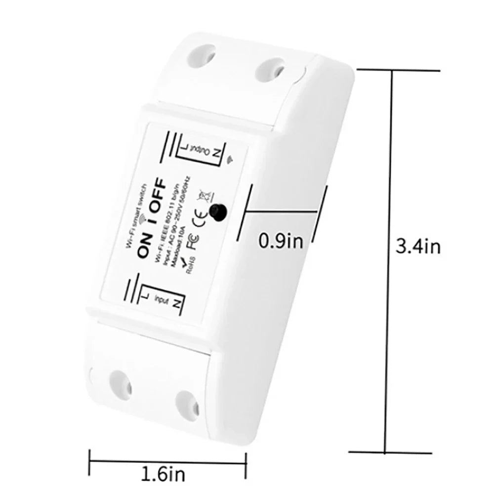TUYA Basic WiFi Switch Relay Module DIY MINI Home Switch SmartLife APP Wireless Voice Remote Control Timer Switch Alexa