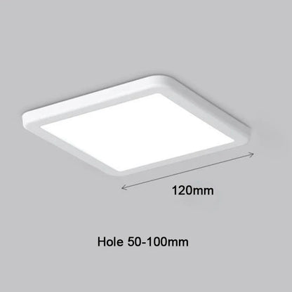 LED Panel Lights Ultra thin Ceiling Downlight 50mm to 200mm Cut Hole Adjustable Panel Light AC85-265V Indoor Lighting Lamp