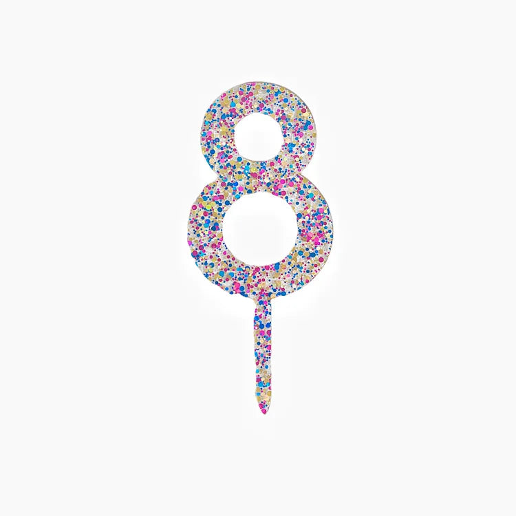 Sparkling 0-9 Number Happy Birthday Cake Topper Gold Acrylic Wedding Cake Topper Kids Birthday Party Cake decoration Baby shower