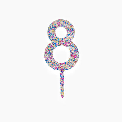 Sparkling 0-9 Number Happy Birthday Cake Topper Gold Acrylic Wedding Cake Topper Kids Birthday Party Cake decoration Baby shower
