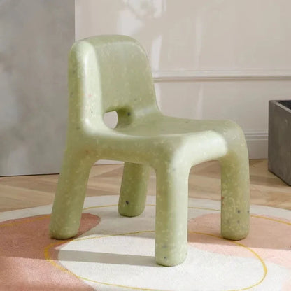 High-Quality Nordic Style Plastic Chair - Compact Outdoor Bench with Backrest, Perfect for Patio & Garden Decor