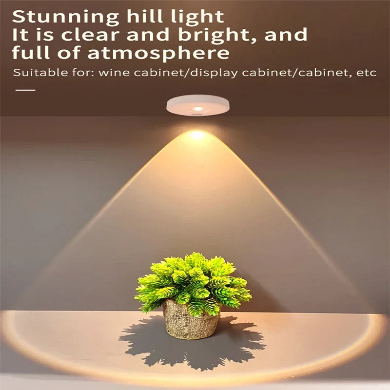 Motion Sensor LED Under Cabinet Lamp Dimmable Rechargeable Night Light Stairs Closet Room Aisle Tube Bar Detector Bulb