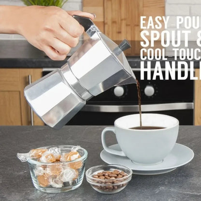 New 50ml-600ml Moka Pot Aluminum Household Electric Burner Stove Top Espresso Percolator Coffee Maker Coffee Extraction Pot