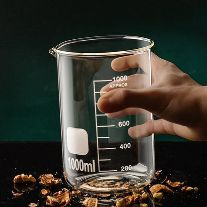 50-1000ml High Borosilicate Glass Measuring Cup Kitchen Laboratory Transparent Beaker with Scale Kitchen Baking Measuring Cup