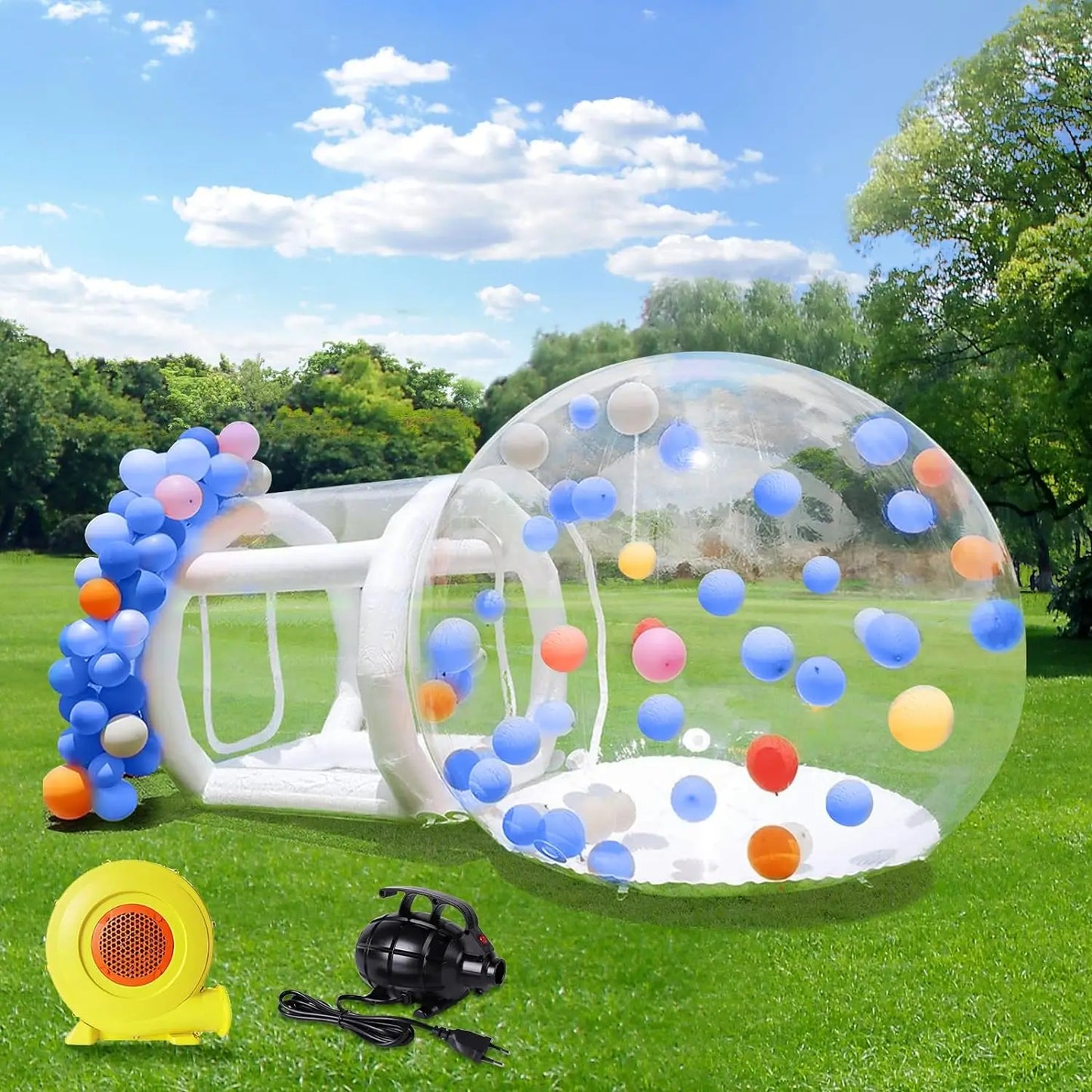(13ft is 10ft bubble;13ft out of stock) Transparent Inflatable Camping Tent Inflatable Bubble Dome House for Balloon Event