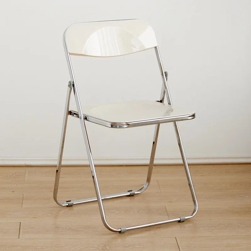 Internet celebrity folding chair acrylic transparent chair completed photo without chair simple folding crystal diningchairstool