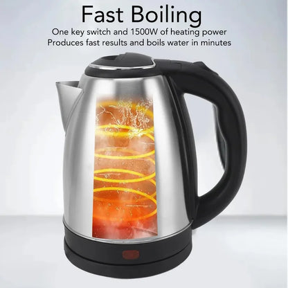 Electric Kettle 2L with Auto Shut-Off, Stainless Steel Fast Boiling Water Boiler for Tea & Coffee