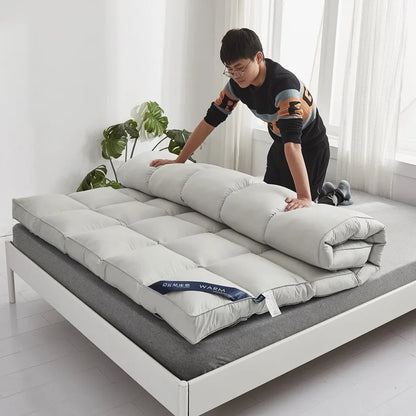 Household mattress thickened folding mattress feather velvet cushion down tatami mattress cushion