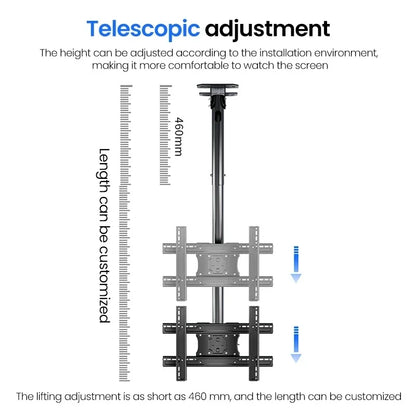 BEISHI TV Ceiling Mount Adjustable Bracket Fits Most LED, LCD Plasma Flat Screen Display 26 to 65 Inch, up to 110 Lbs 30° Tilt