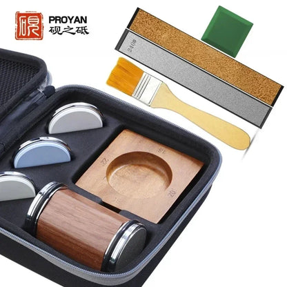 PROYAN - Rolling Knife Sharpener, Professional Sharpening Stones, Diamond, Ceramic and Wet Stones, DIY Sharpening System,