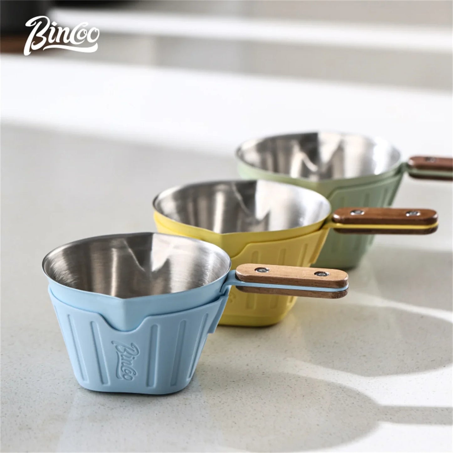 Bincoo Multi Color Espresso Shot Glass, 304 Stainless Steel with Heat Resistant Design and Precise Measurement Scale for Barista
