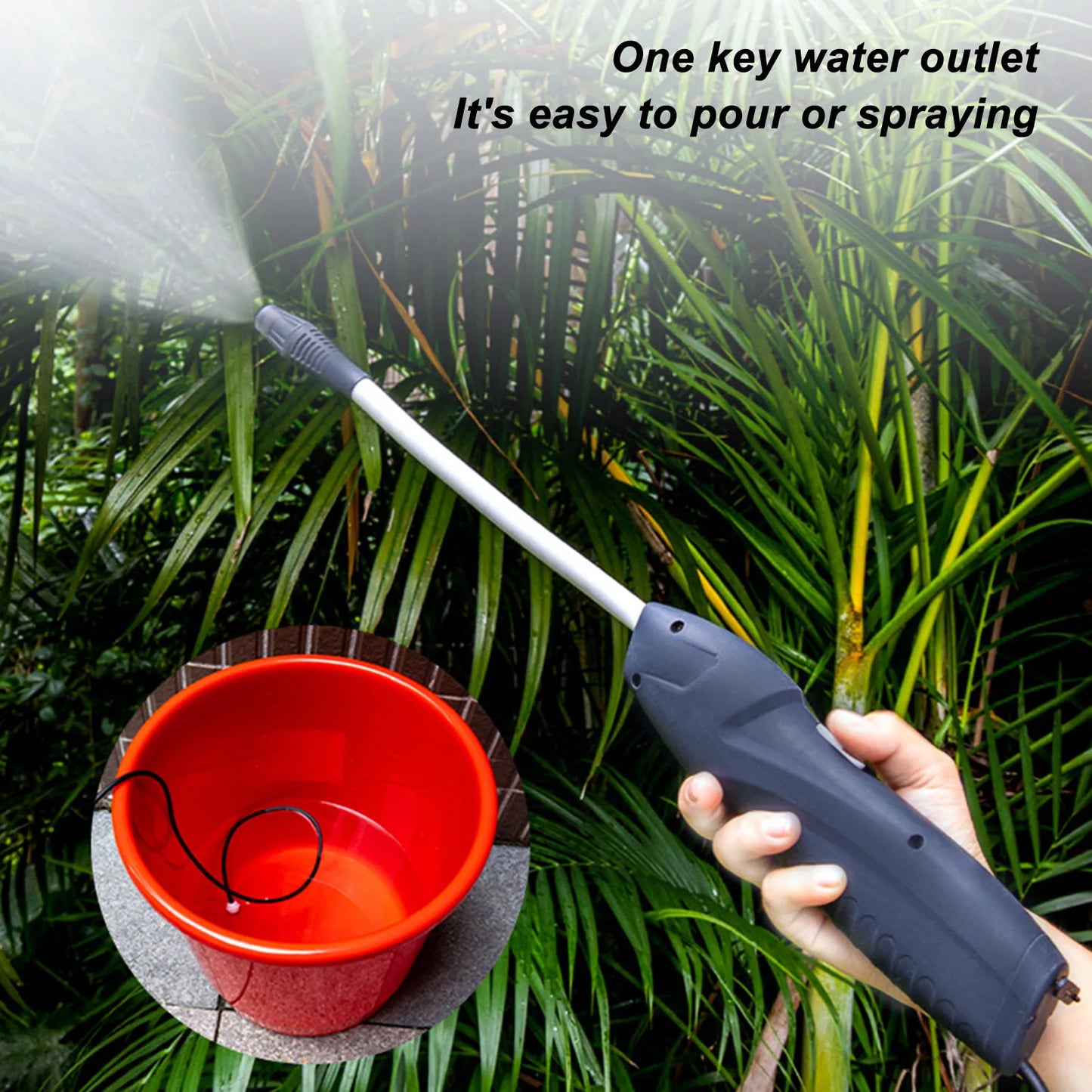 Watering Electric Sprayer Automatic Electric Sprayer Bendable Watering Lithium Rechargeable Water Sprinkler Sprayer 500mAh
