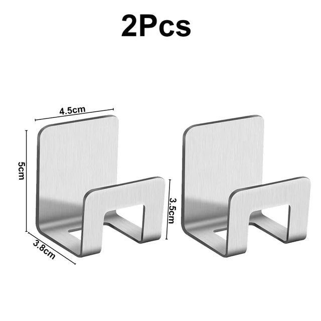 Stainless Steel Sink Tray Drainer Rack Kitchen Sink Sponge Holders Self Adhesive Hook Storage Holder Kitchen Wire Rag Organizer