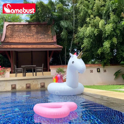 Camebust Inflatable Floating Swimming Pool Floats Unicorn Rider Animal Pool Floatsing Water Lounge Party Decoration