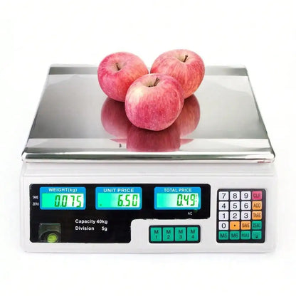 88 LB 40KG/5g Digital Weight Scale Price Computing Food Meat Produce 2 Colors