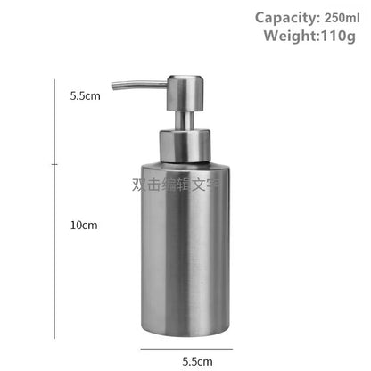 Liquid Soap Dispenser Bottle Gel Bottle 304 Stainless Steel Lotion Pump Hand Soap Kitchen Bathroom Dispenser 250ml/350ml/550ml