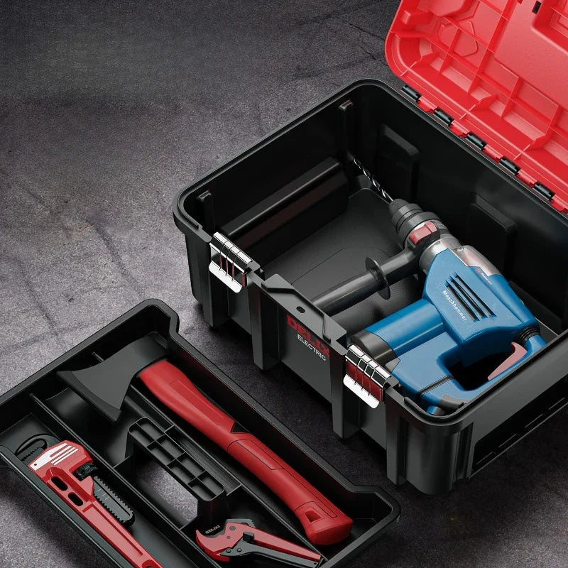 Heavy Duty Portable Toolbox Lockable Rolling Chest Drawers Wheels Garage Workshop Automotive Mechanic Home Tool Box Organizer