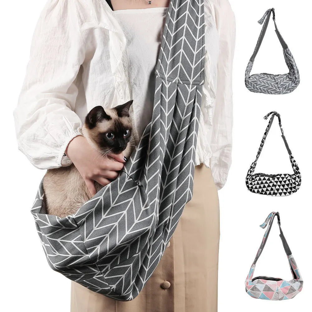 Comfortable & Spacious Pet Cat/Dog Harness Carrier - Pet Sling Bag -  Suitable for Small/Medium Pets