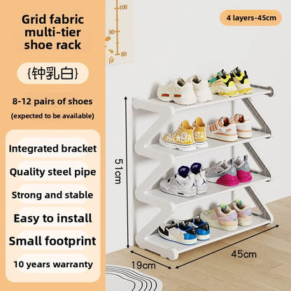 Simple shoe rack Multifunctional storage rack Multi-layer Z-shaped shoe rack Household dormitory shoe rack