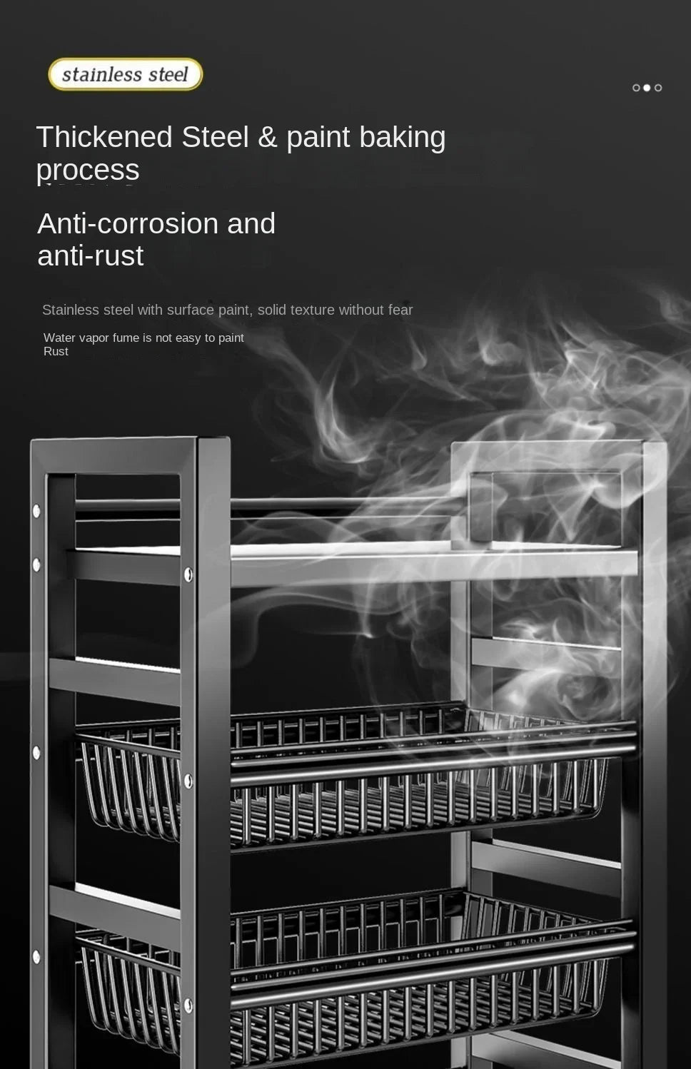 Multi-purpose mobile storage rack detachable mesh basket kitchen storage rack balcony living room shelf