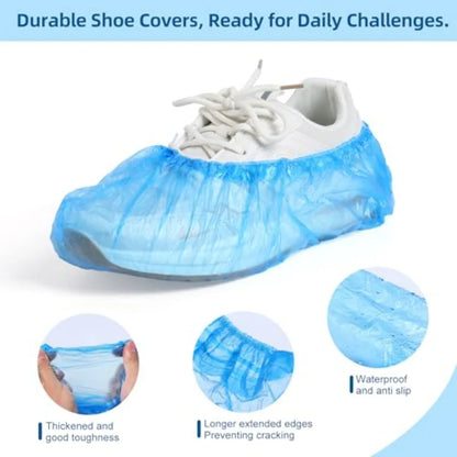 1000 Pcs Shoe Covers Disposable Non-Slip Reliable Shoe Covers for Indoors 15.7'' Adjustable Size Great Value Boot Covers for Ho