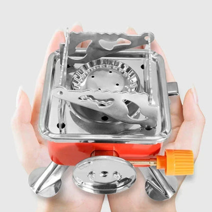 Portable Camping Burner Foldable Windproof Gas Stove High Efficiency Lightweight for Backpacking Hiking Mini Picnic BBQ Grill