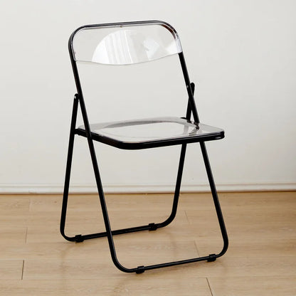 Internet celebrity folding chair acrylic transparent chair completed photo without chair simple folding crystal diningchairstool