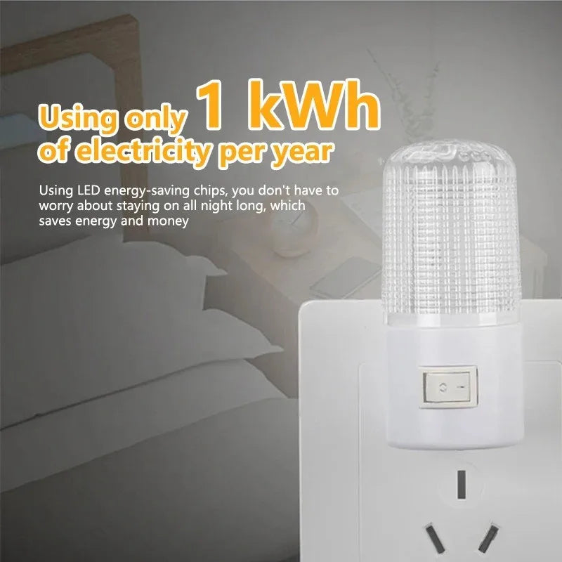 1/2PCS LED Night Light US/EU Plug Energy Saving Room Lamp Living Room Bedroom Corridor Home Lighting Bedside Indoor Night Lights