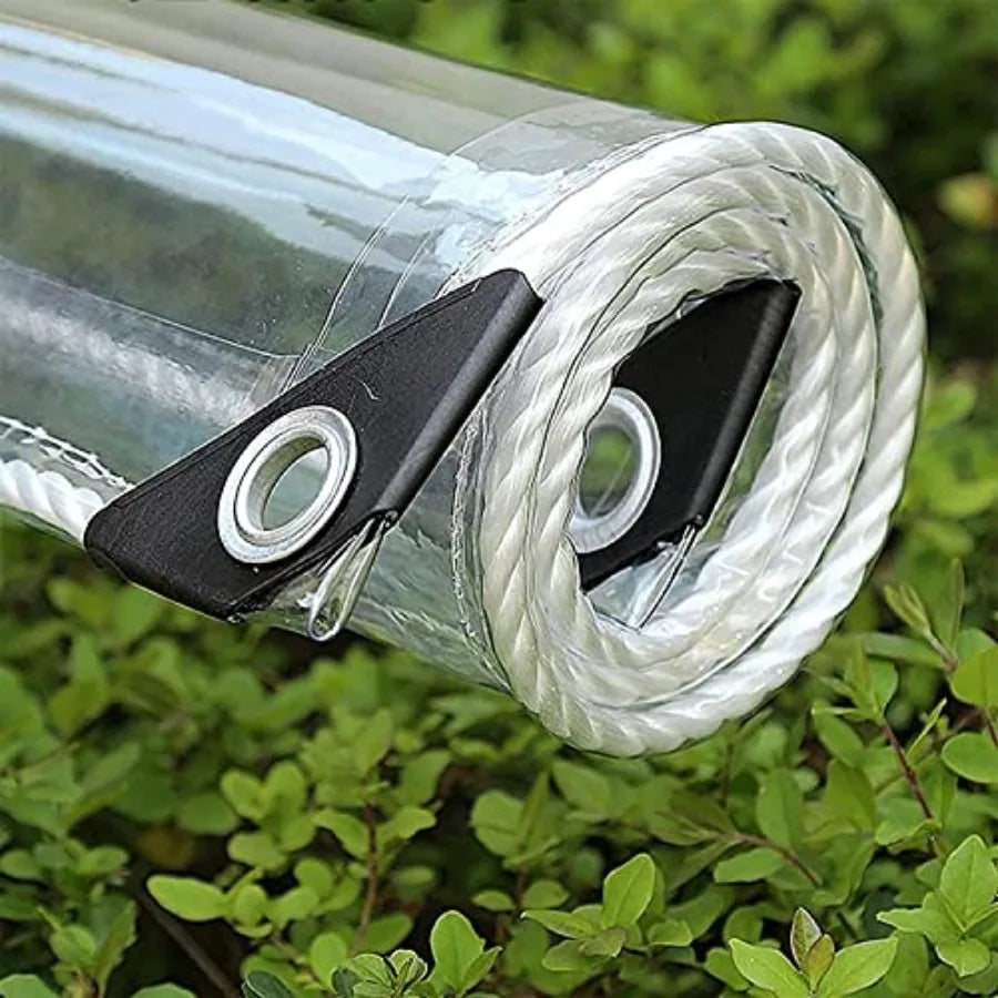 Canopies Tarps Clear PVC Waterproof Cloth Tear Resistance Waterproof 0.35mm Vinyl Transparent Awning Canopy Patio EnclosureAnti