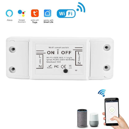 TUYA Basic WiFi Switch Relay Module DIY MINI Home Switch SmartLife APP Wireless Voice Remote Control Timer Switch Alexa