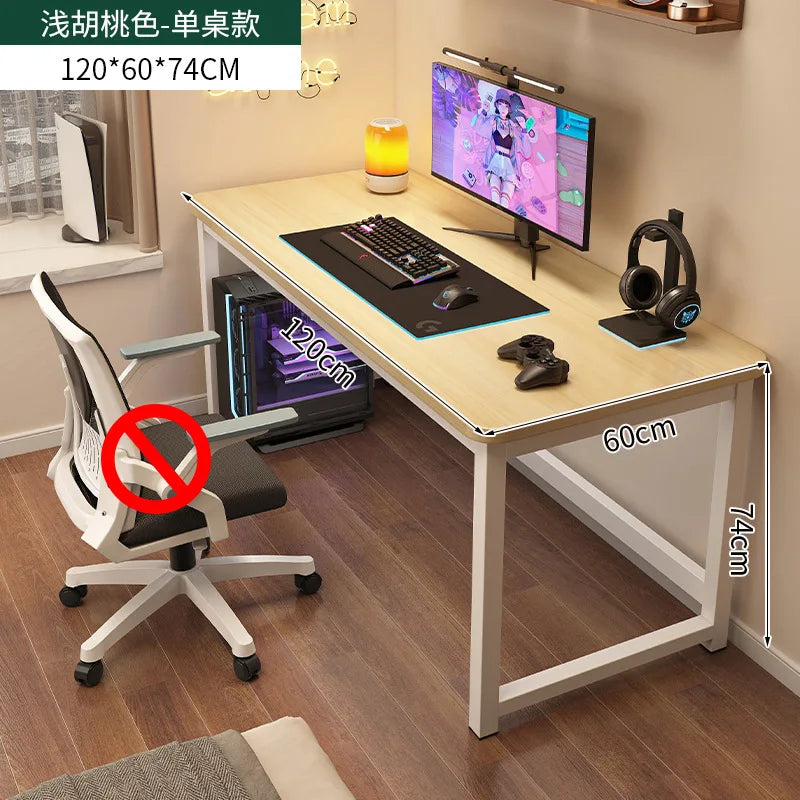 Ergonomic Computer Desk Gaming Desk Folding Adjustable Height Office Study Table Space Saving L Shaped Small Room Furniture