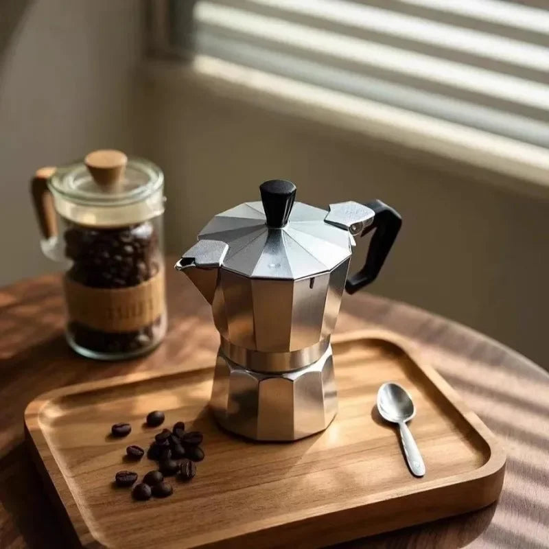 New 50ml-600ml Moka Pot Aluminum Household Electric Burner Stove Top Espresso Percolator Coffee Maker Coffee Extraction Pot