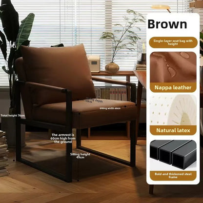 Nordic lazy sofa light luxury sales single wrought iron leisure chair balcony negotiation bedroom living room minimalist sofa