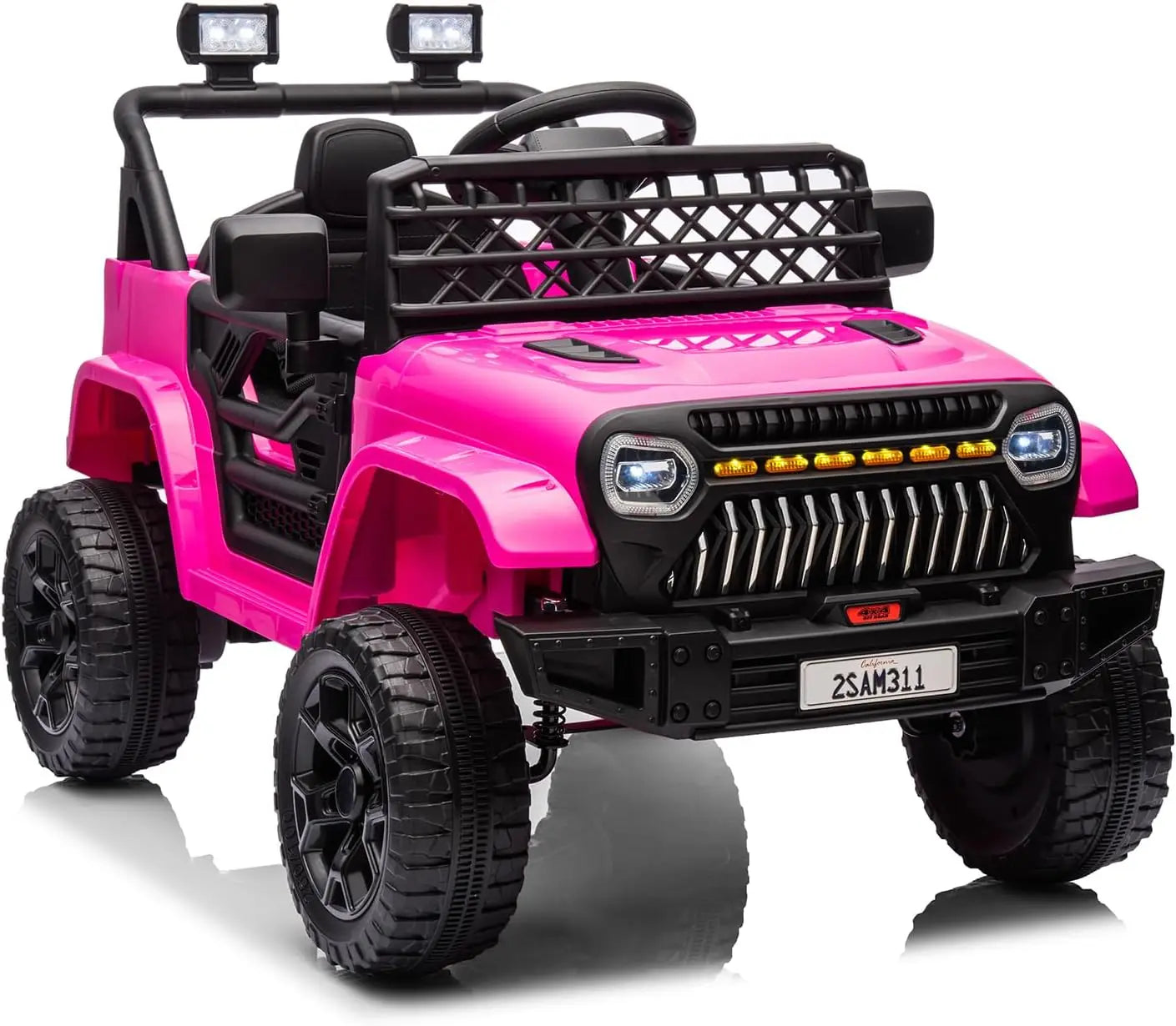 12V Kids Ride On Truck Car Toy Battery Powered Electric Vehicle with Remote Control, Spring Suspension, LED Lights, Music,