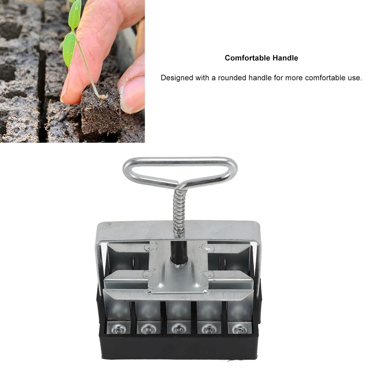 Soil Blocking Tool Soil Block Maker 20 Cells Manual Eco Friendly Space Saving with Comfortable Grip Soil Blocker for Garden