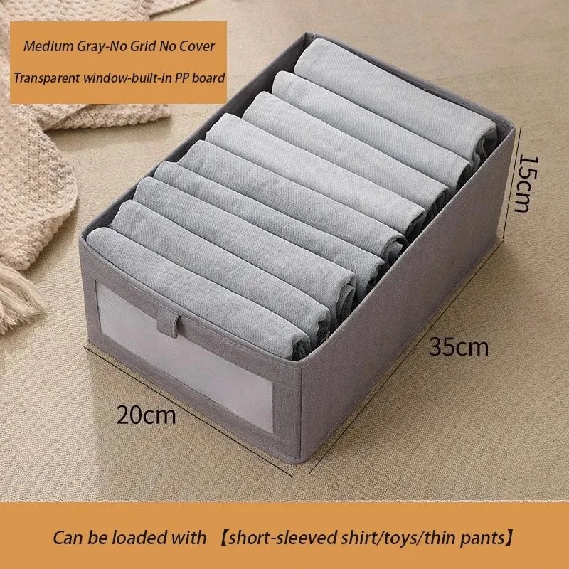1pcs Visible Wardrobe Storage Organizers Cabinet Drawer Clothes Storage Box for T-Shirts Jeans Underwear Pants Organizer Box